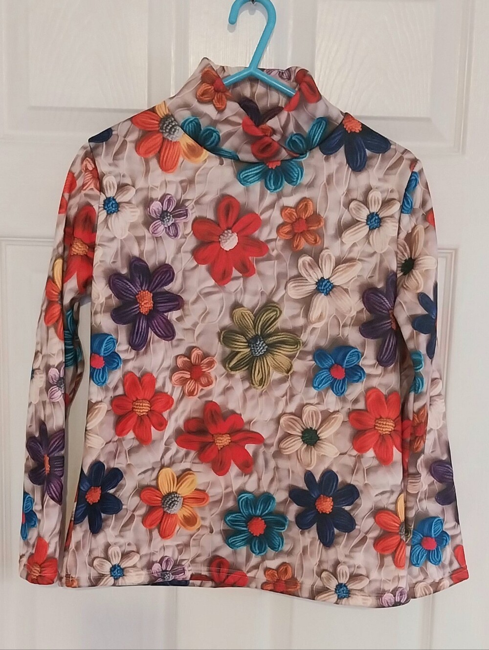๐นFloral Mock Neck Long Sleeve Top - Multicolor